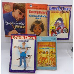 Beverly Cleary Paperback Set Of 5 Books - Ramona Forever Henry & Ribsy The Mouse